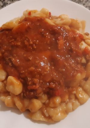 Una foto de Ñoquis con salsa falsa boloñesa 🇺🇾