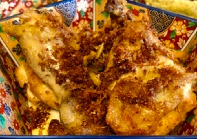 Cara Gampang Membuat Ayam serundeng kelapa kering Anti Gagal