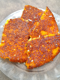 عکسی از دستور ته دیگ زعفرانی
