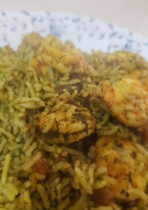 عکسی از دستور میگو پلوو🍤🍤🍤