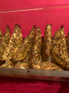 Una foto de Patatas gajo rebozadas con queso parmesano