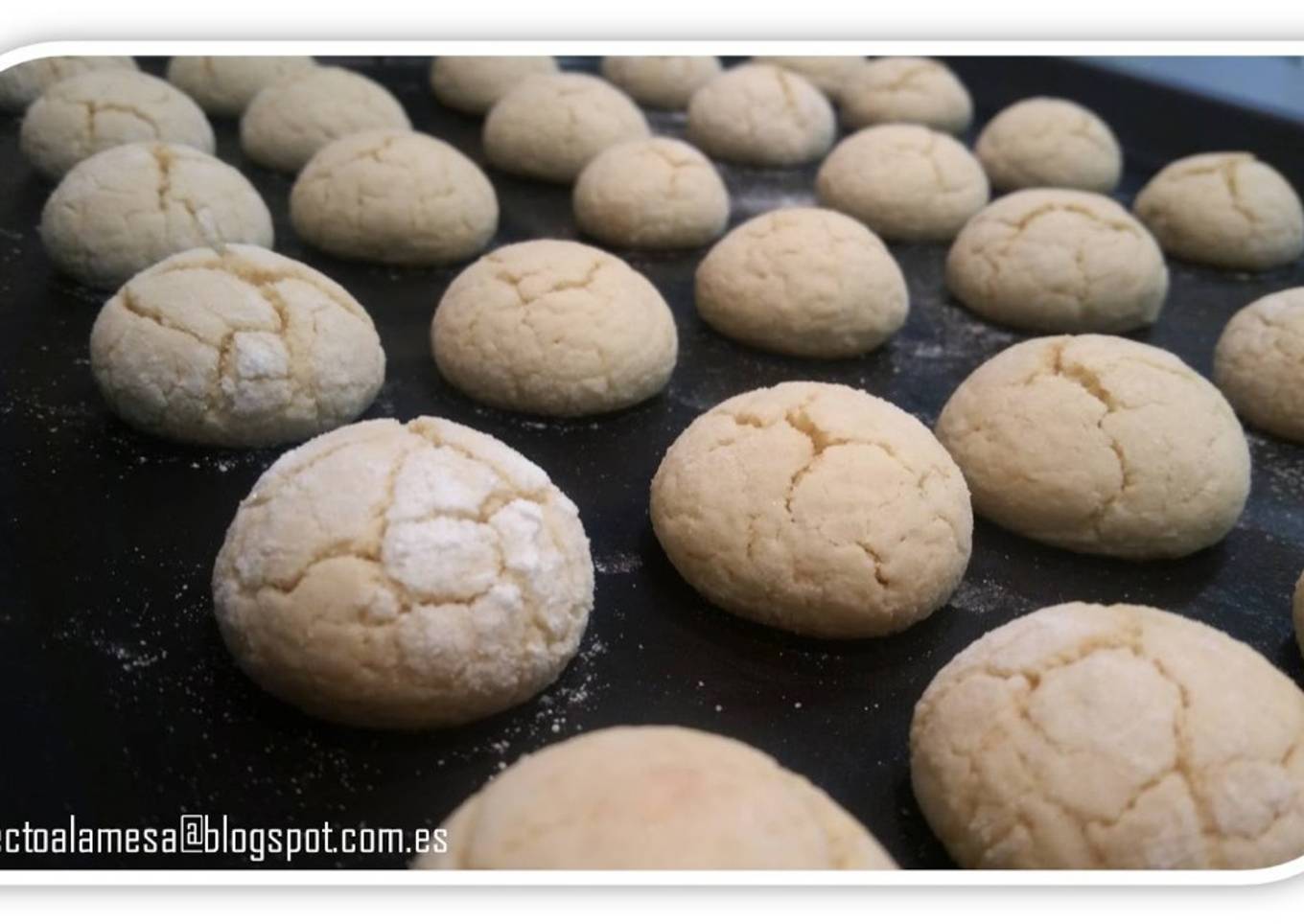 Galletas crinkles blancas