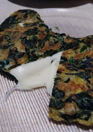 Una foto de Omelette de espinaca !!