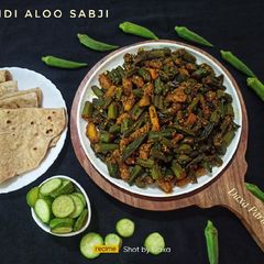 A picture of Bhindi Aloo Sabzi.