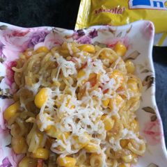 Cheese and corn Maggi 😋 A picture of Cheese and corn Maggi 😋.