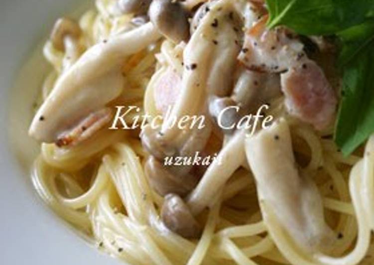 Step-by-Step Guide to Prepare Speedy Pasta with Bacon, Shimeji Mushrooms and Cream Sauce