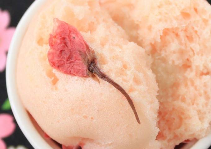 Steamed Bread with Cherry Blossom