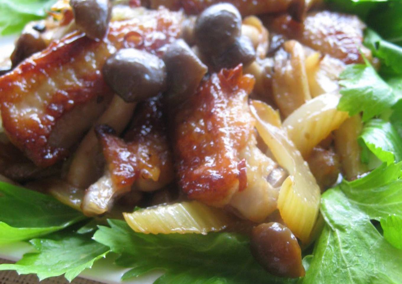 Sweet and Savory Chicken Wing and Celery Stir-Fry