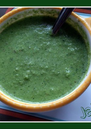 A picture of Jake's green chutney Dip.