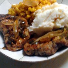 A picture of Lavish Pork Chops With Candied Onions.