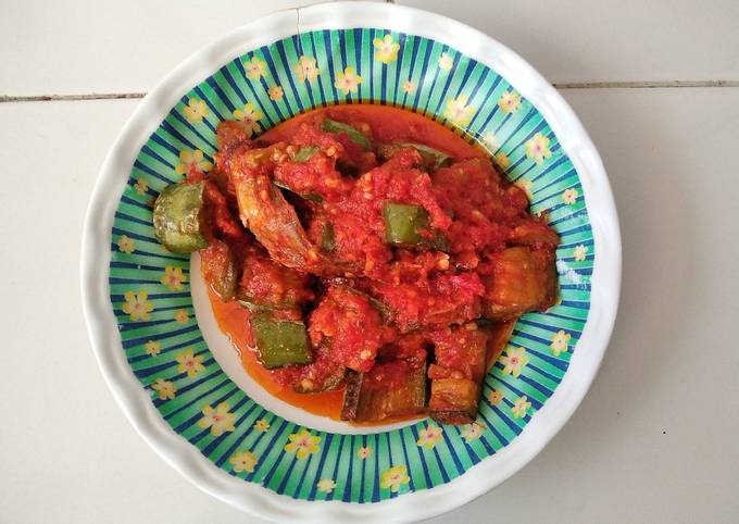 Recipe: Yummy Balado terong ikan asin