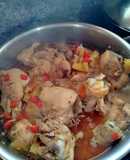 Pollo sofrito con piña