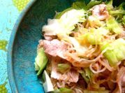 A picture of fried cabbage slices