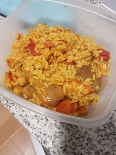 Una foto de Arroz con verduras y setas