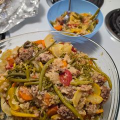 Loaded Rainbow Rice Bake! A picture of Loaded Rainbow Rice Bake!.