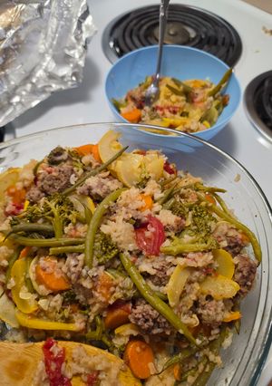 A picture of Loaded Rainbow Rice Bake!.