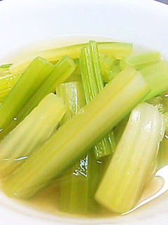 A picture of Celery Steamed in Konbu Tea.