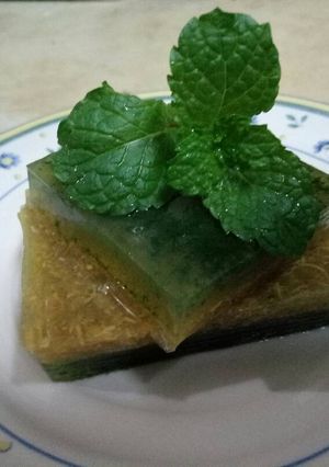 Foto resep Puding Lapis pandan gula merah
