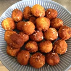 A picture of Quick and Easy Doughnuts Made with One Egg and Pancake Mix.