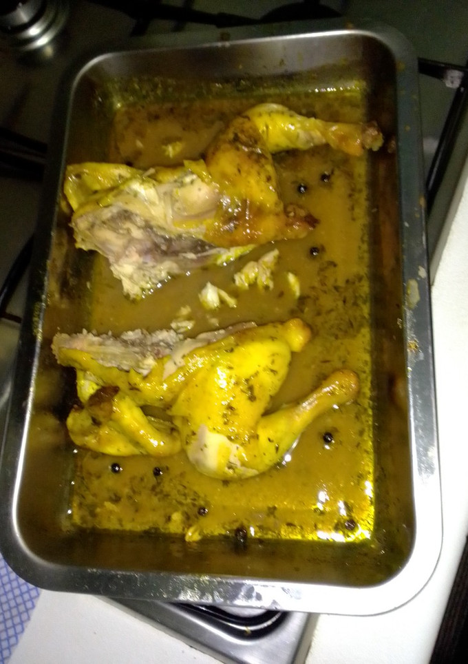 Una foto de Picantón al horno con mix de hierbas