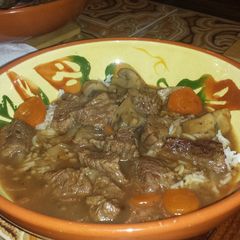A picture of Beef Bourguignon.
