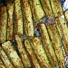 A picture of Parmesan crusted zucchini fries.