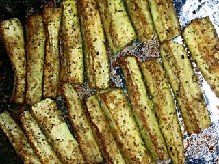 Parmesan crusted zucchini fries