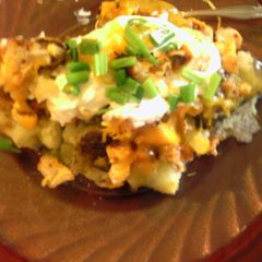 smoked grill chicken bake potatoe A picture of smoked grill chicken bake potatoe.
