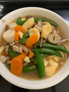 甜豆豆腐肉碎加紅蘿蔔 的食譜成品照片