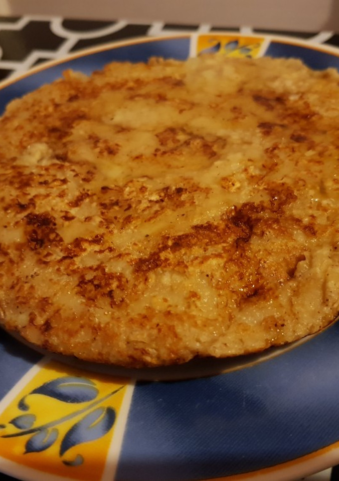 Una foto de Panqueque de avena y banana