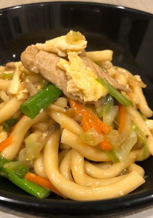蠔油炒烏龍 的食譜成品照片
