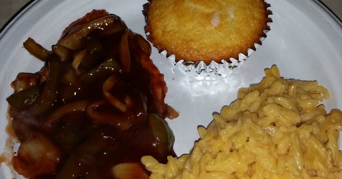 Baked BBQ chicken with Peppers & Onions Recipe by Kasey628 Cookpad