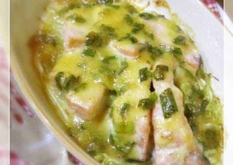 Recipe: Yummy Easy! Roasted Salmon with Miso Mayonnaise