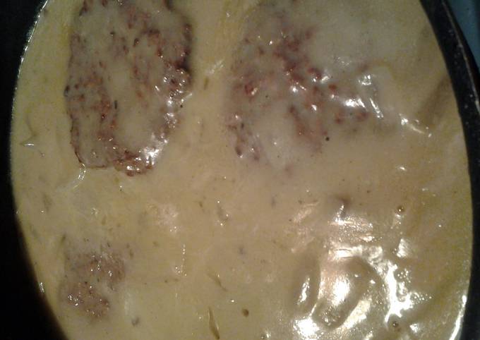 Easiest Way to Prepare Perfect grilled hamburgers smothered in gravy