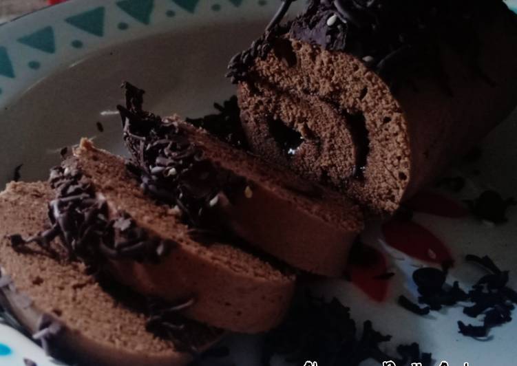 Resep #35 Steamed Choco Roll Cake Ekonomis Anti Gagal