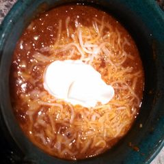 A picture of Mike's More Meat Less Beans Chili.