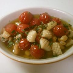 Easy Seafood & Cherry Tomato Ajillo A picture of Easy Seafood & Cherry Tomato Ajillo.
