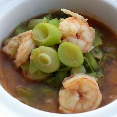 Shrimp And Leeks In Chinese Wine A picture of Shrimp And Leeks In Chinese Wine.