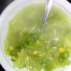 A picture of cabbage soup.