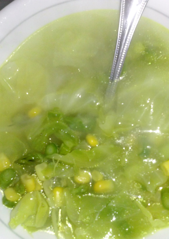 A picture of cabbage soup.
