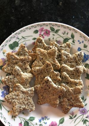 A picture of Keto sesame cookies.
