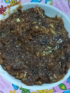 عکسی از دستور املت خرما و گردو