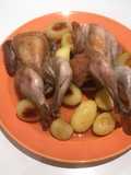 Pollitos picantones asados en su jugo