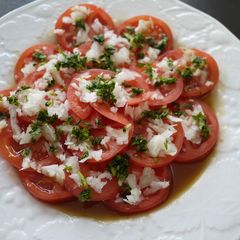 A picture of Tomato Salad! With Japanese-Style Dressing.