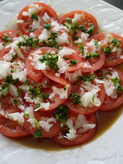 A picture of Tomato Salad! With Japanese-Style Dressing.