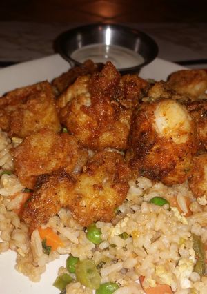 A picture of Lobster and Shrimp fried Rice #itsdishlycious.
