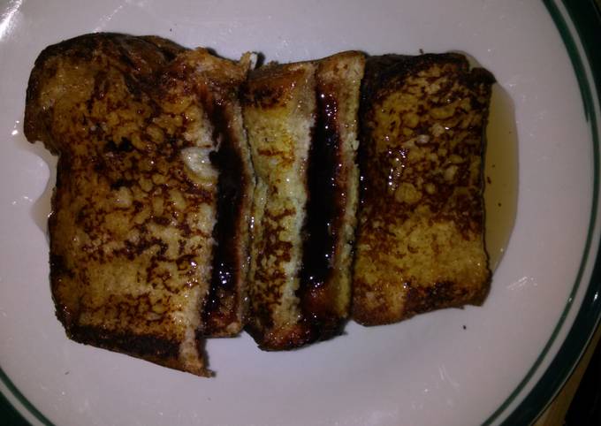 French toast pudding sandwhich