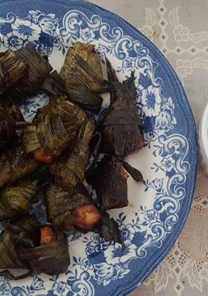 รูปของ ไก่ห่อใบเตย