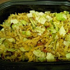 A picture of Irish cabbage with noodles.