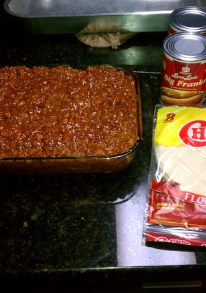 A picture of CHILLY DOG CASSEROLE.